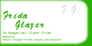 frida glazer business card